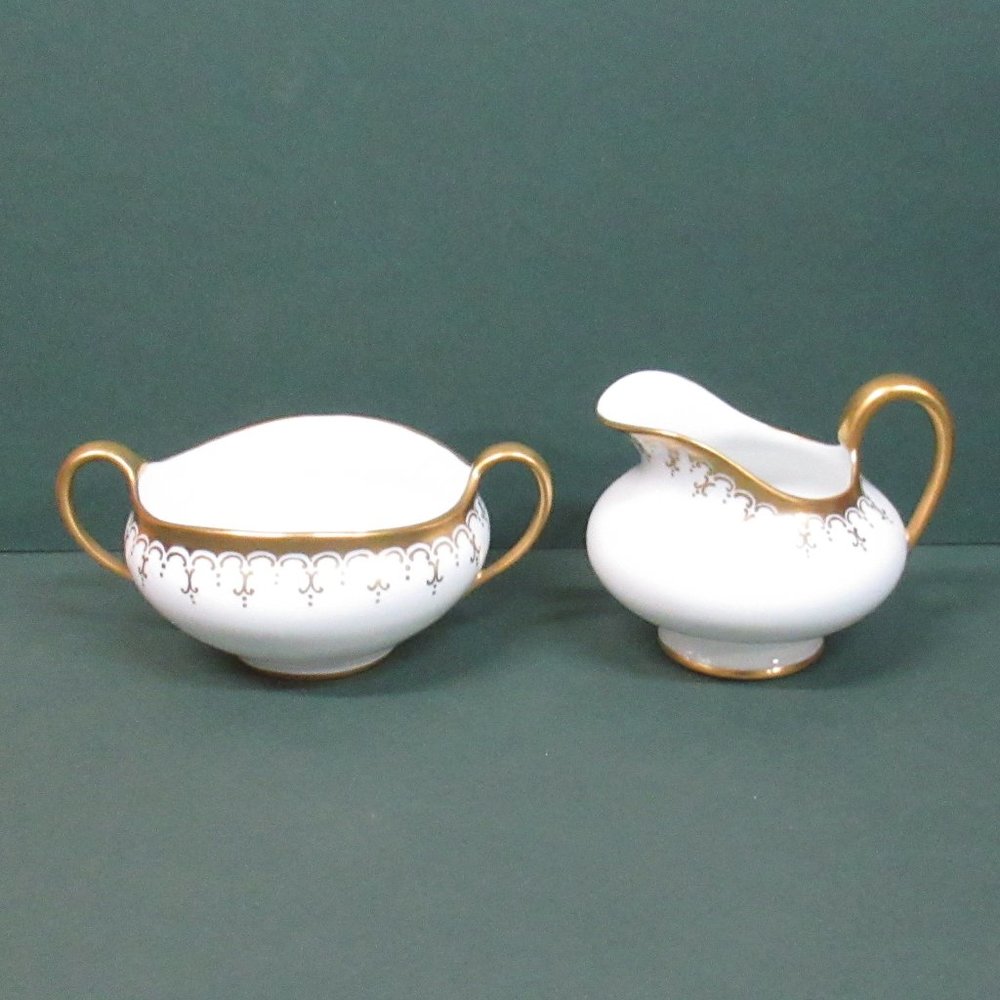 Vintage T & V Tressemann & Vogt Limoges France Creamer & Open Sugar Signed